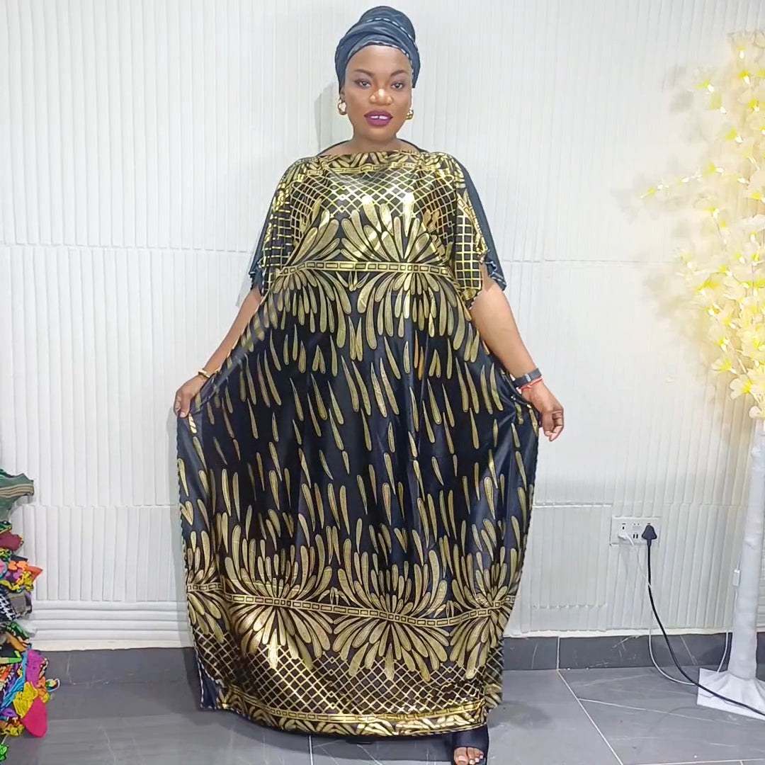 β¨ Luxe Silk Bubu Black & Gold Majesty π€β¨ πβ¨
