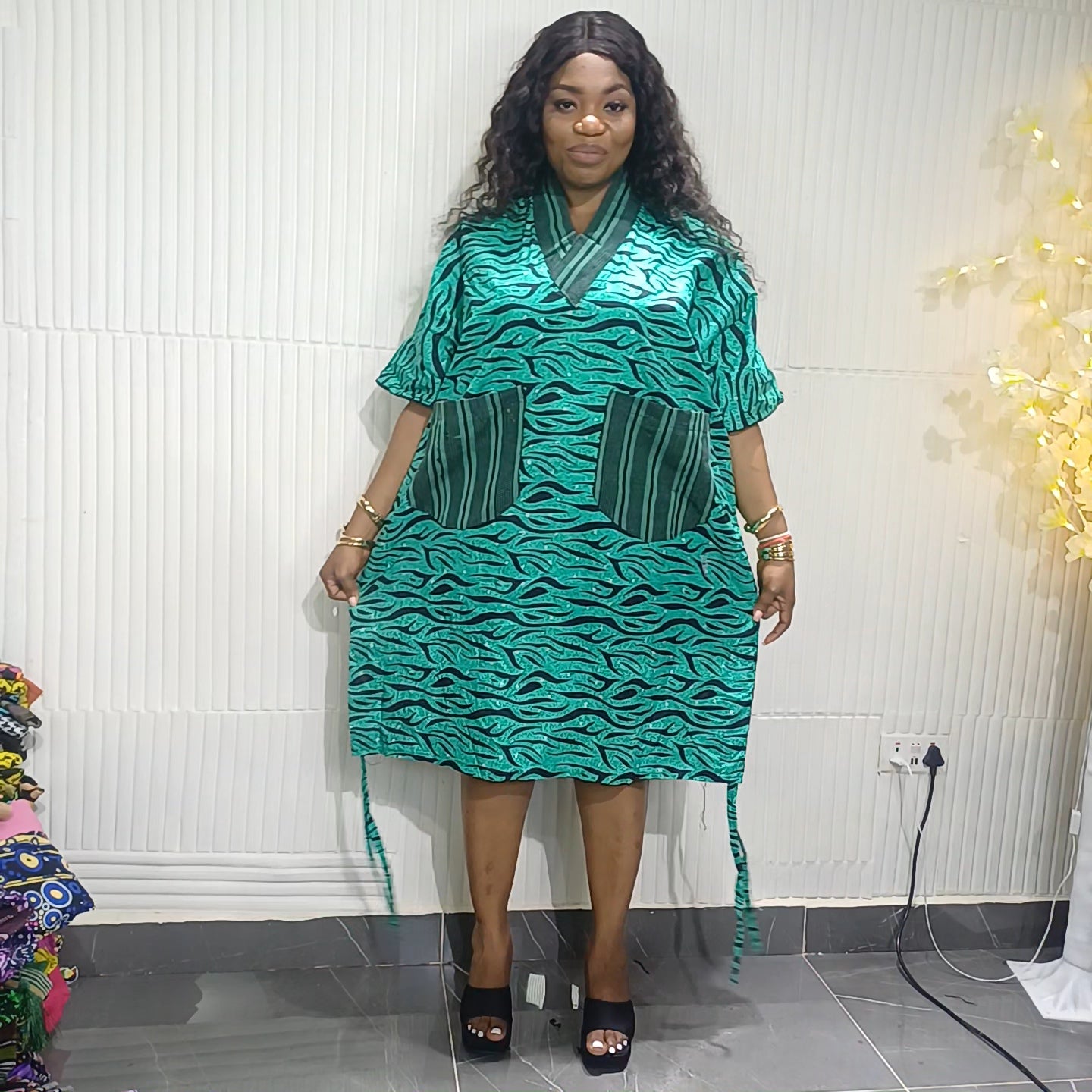 Luxury Ankara with Aso-oke pockets