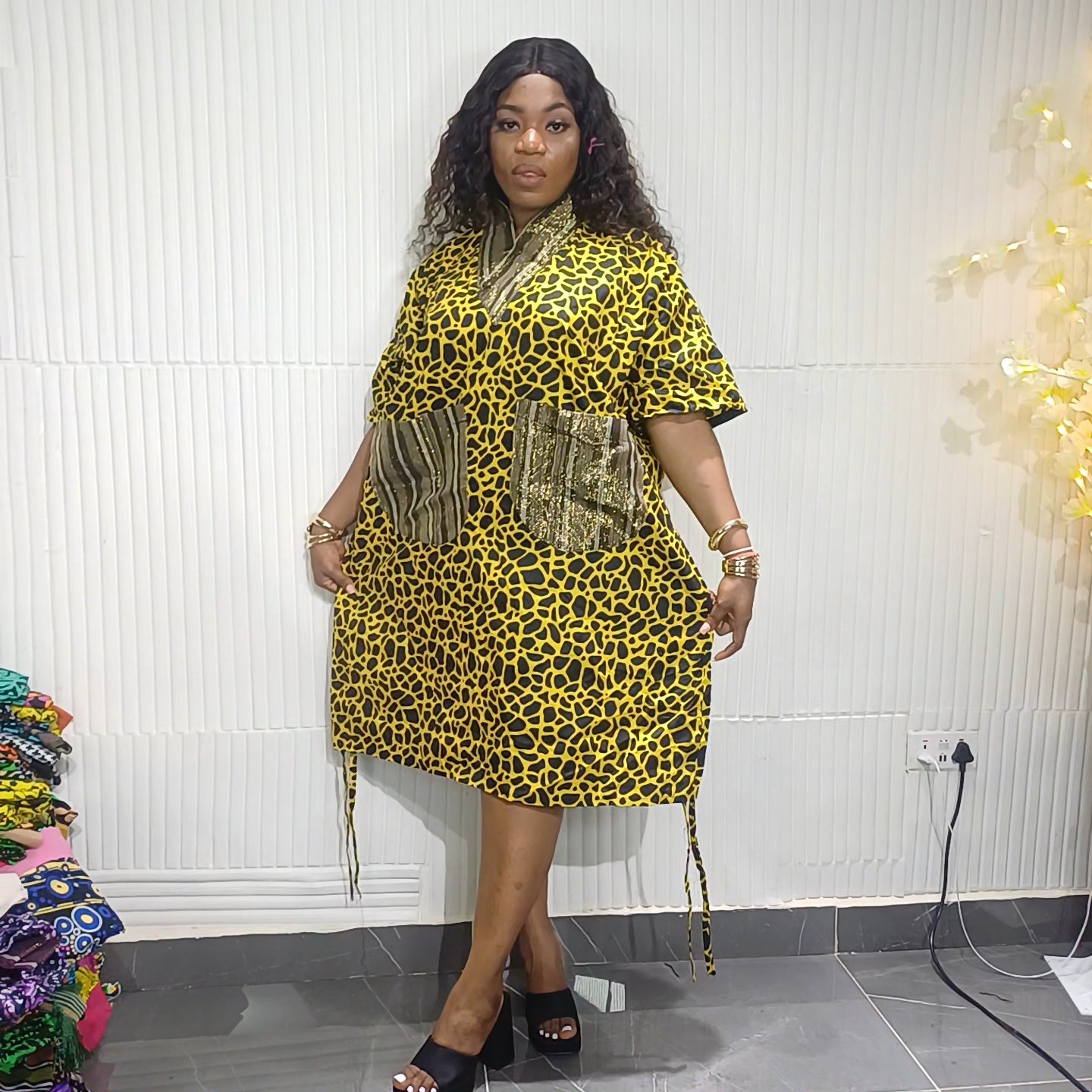 Luxury Ankara with Aso-oke pockets