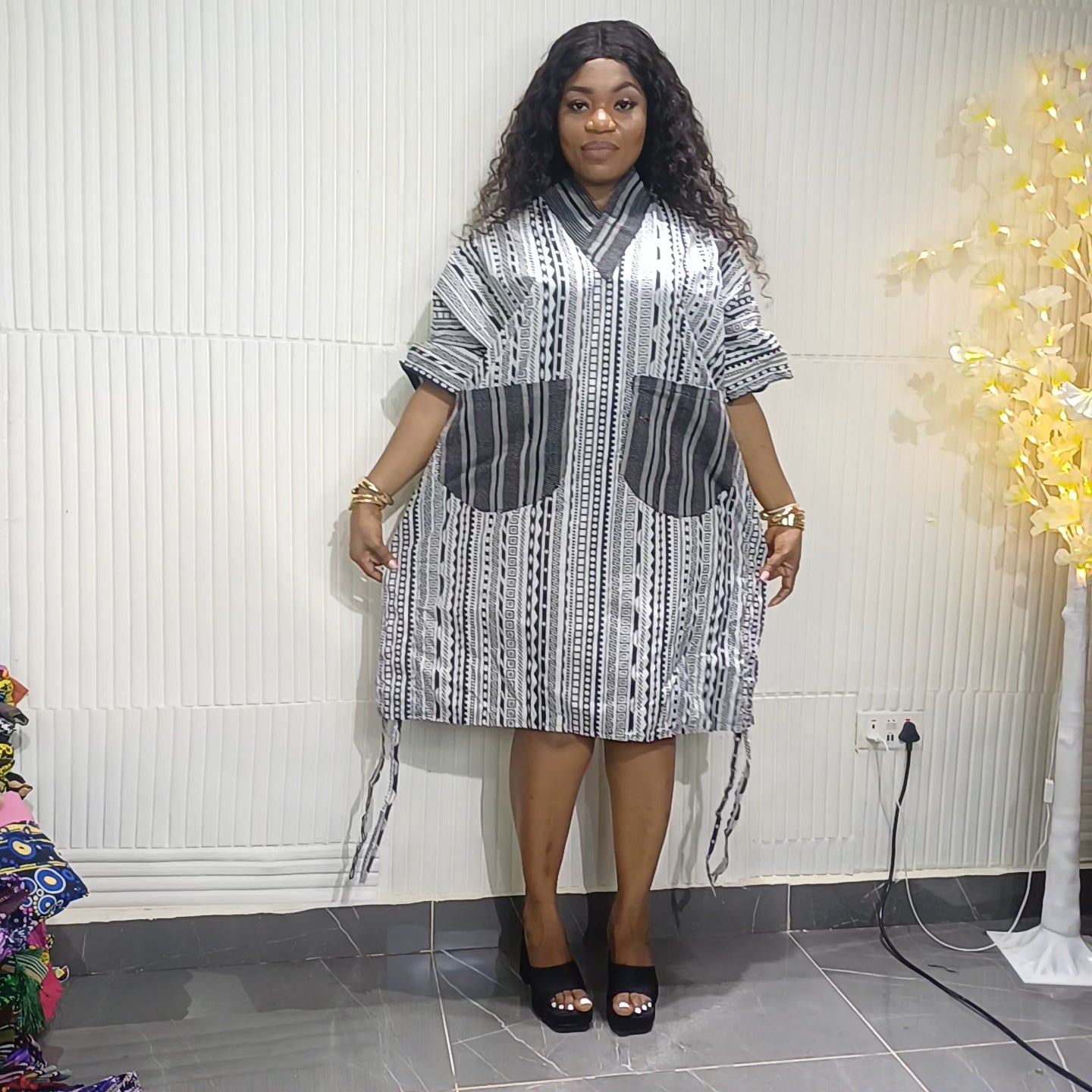 Luxury Ankara with Aso-oke pockets