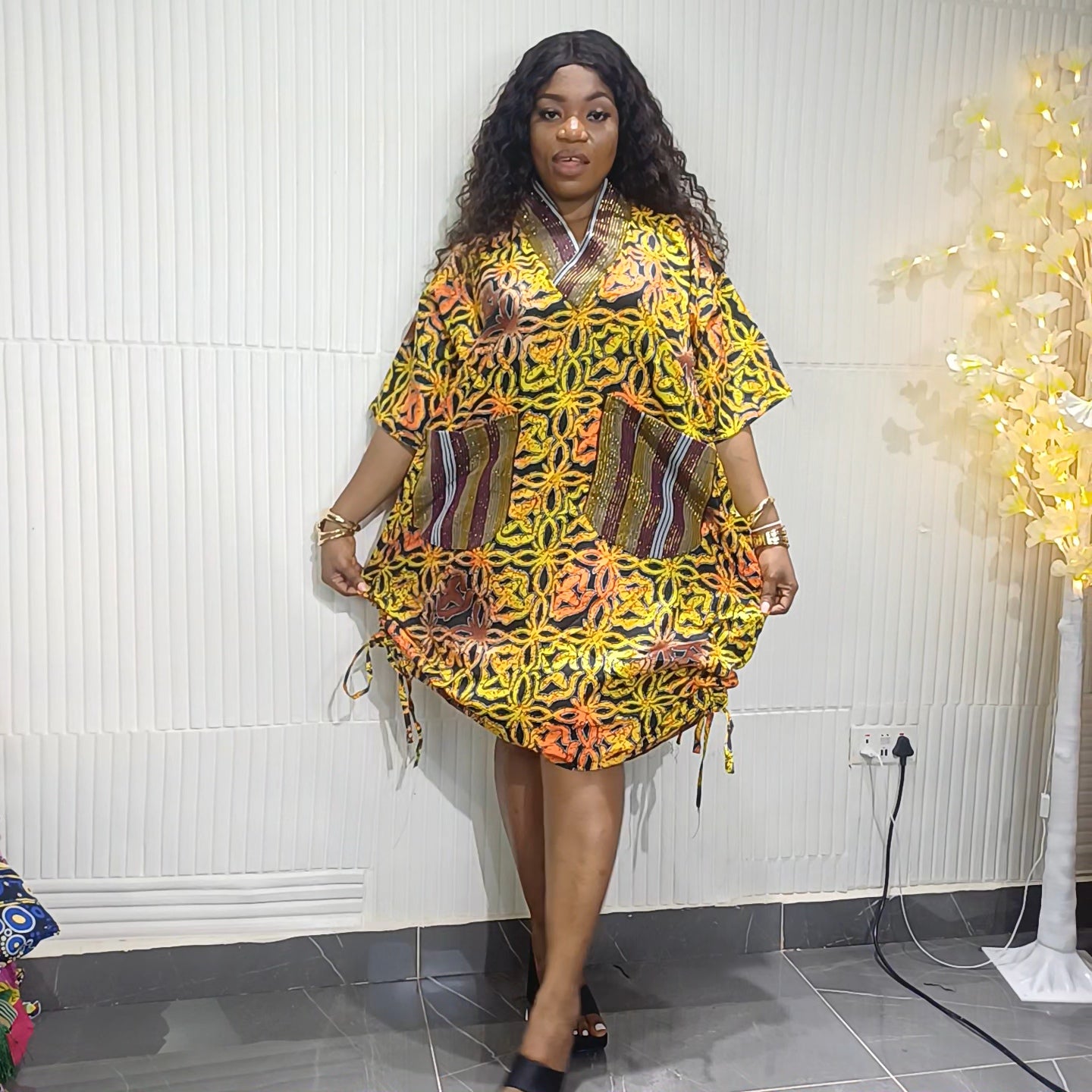 Luxury Ankara with Aso-oke pockets