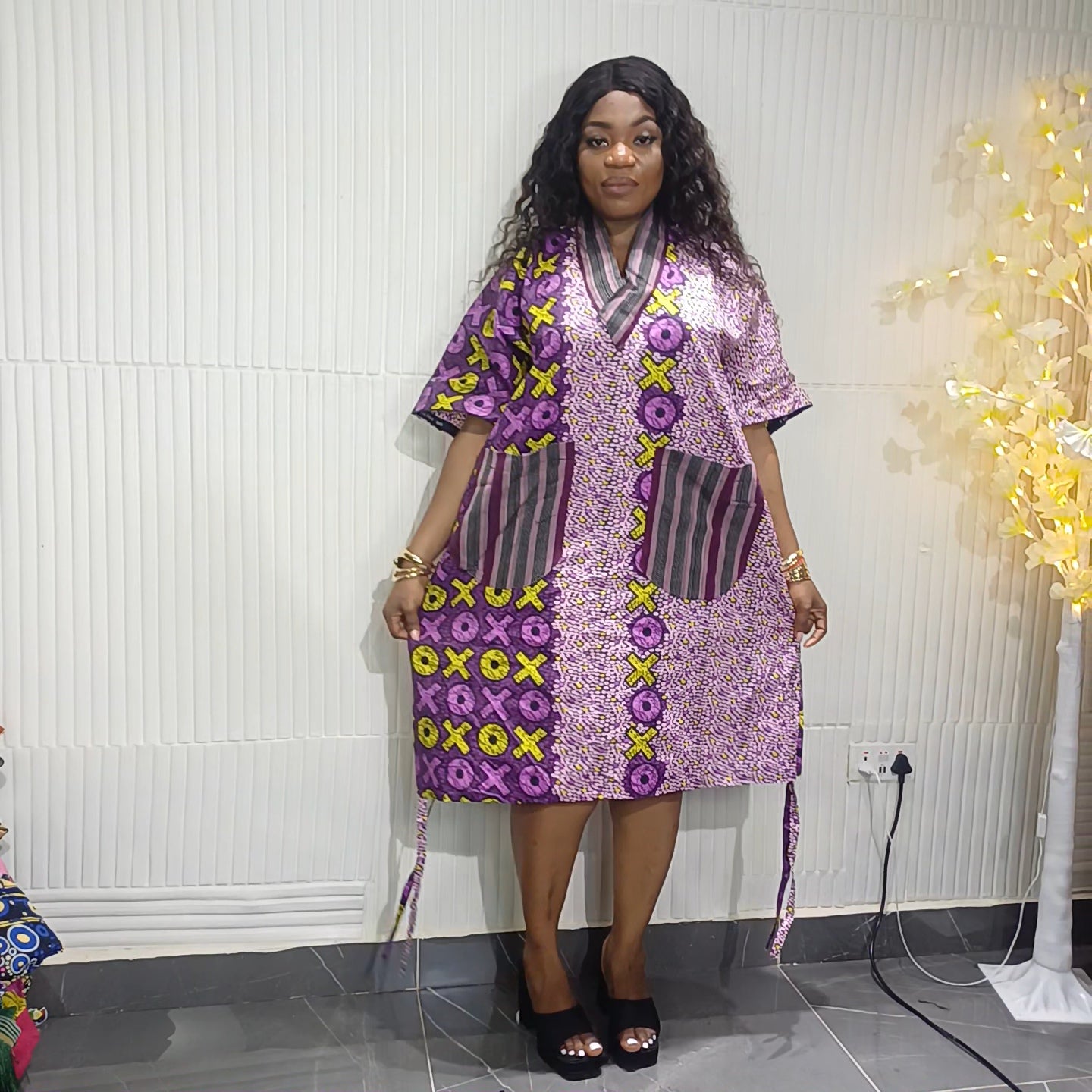Luxury Ankara with Aso-oke pockets