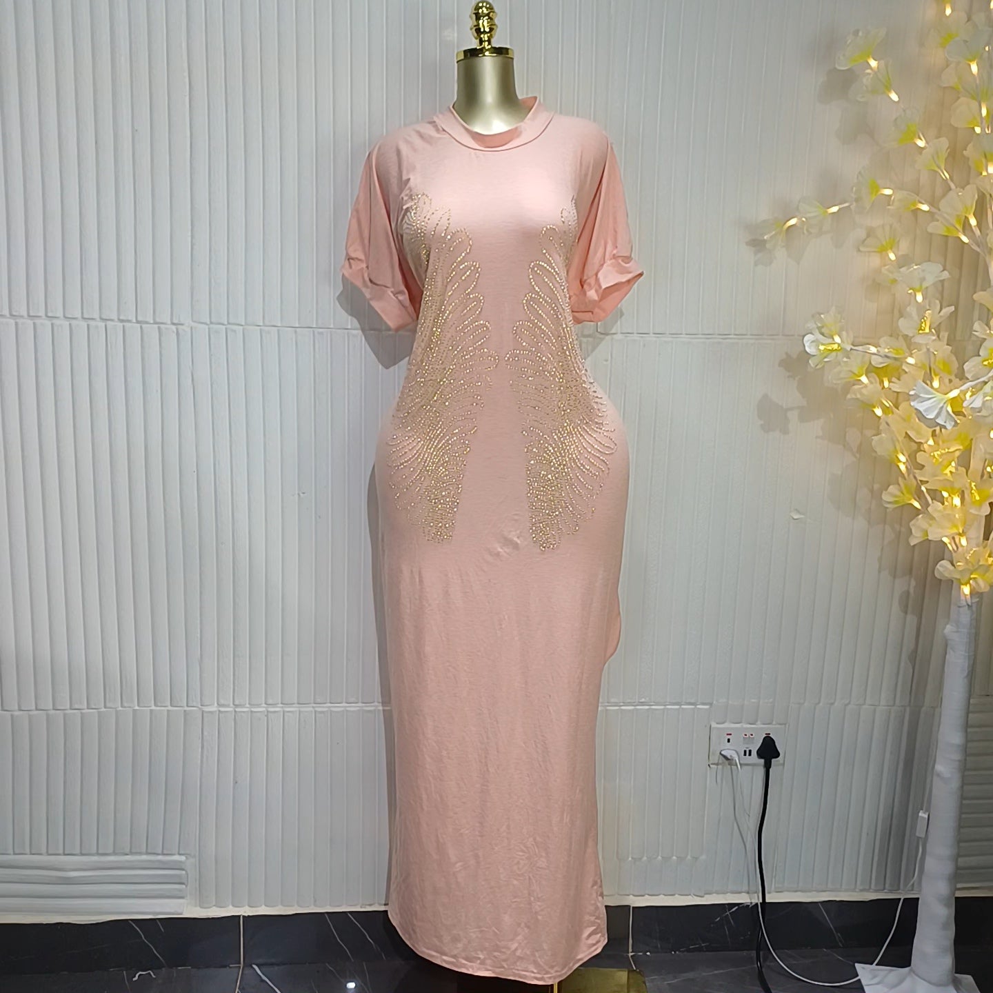 Luxe Rhinestone Maxi Dress