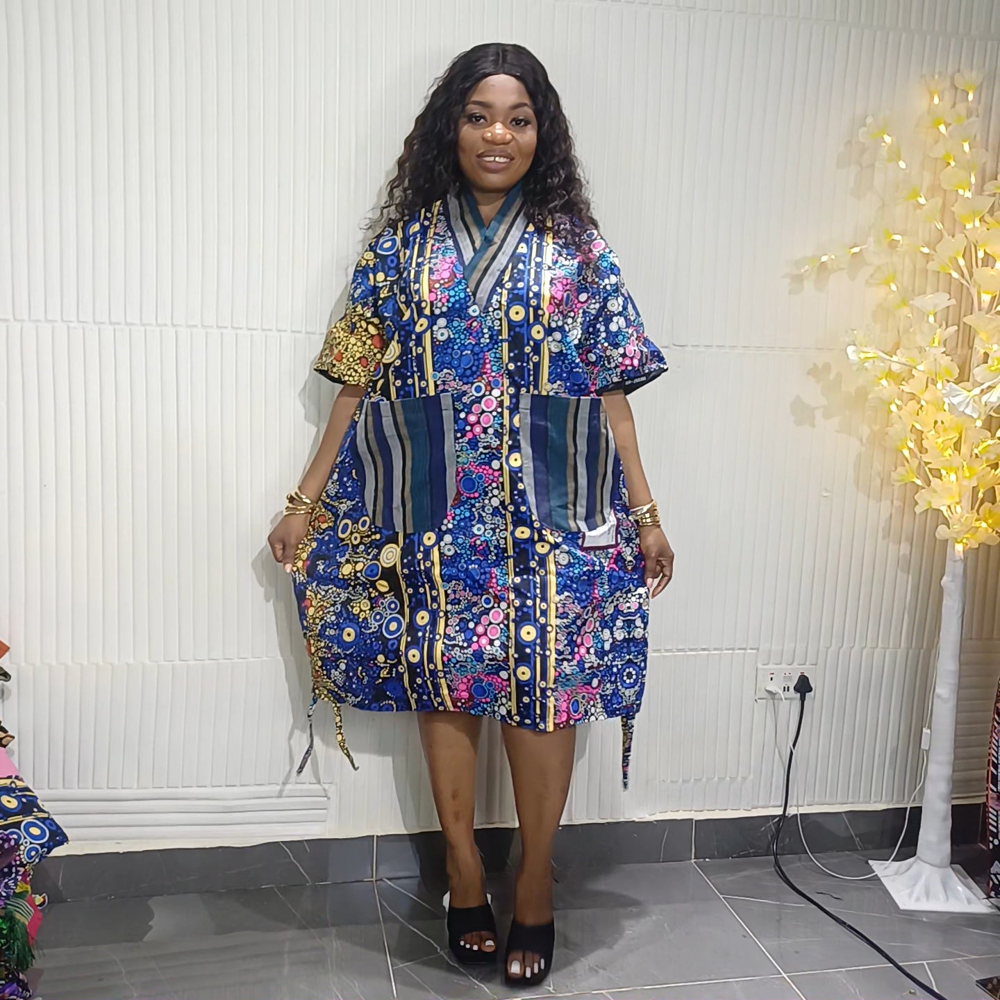 Luxury Ankara with Aso-oke pockets