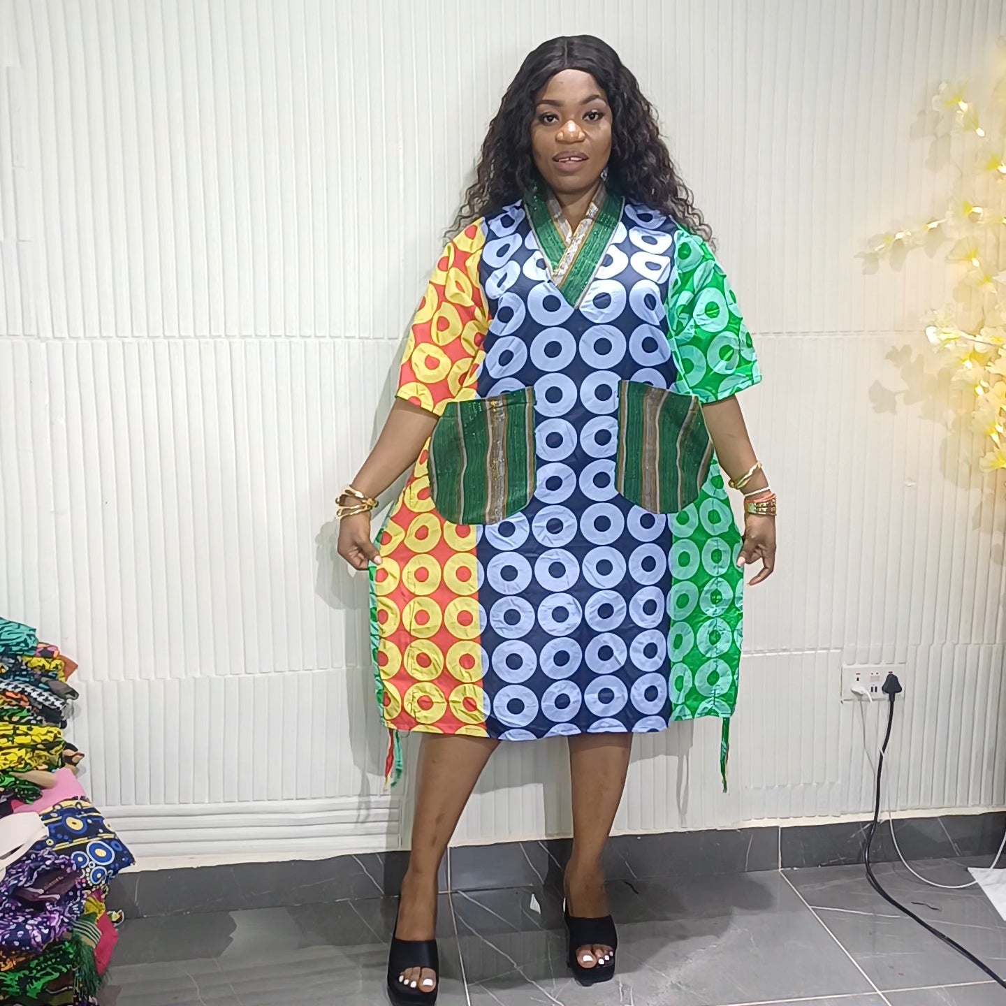 Luxury Ankara with Aso-oke pockets