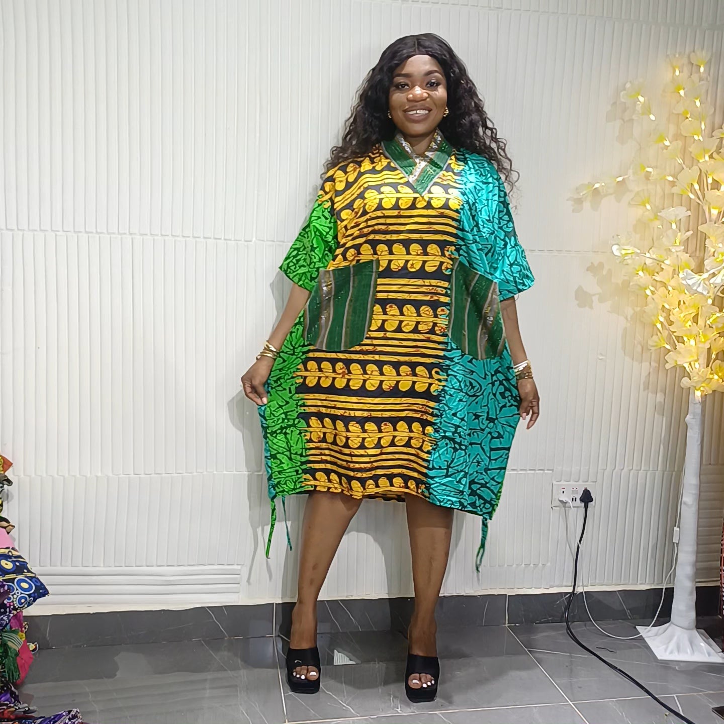 Luxury Ankara with Aso-oke pockets