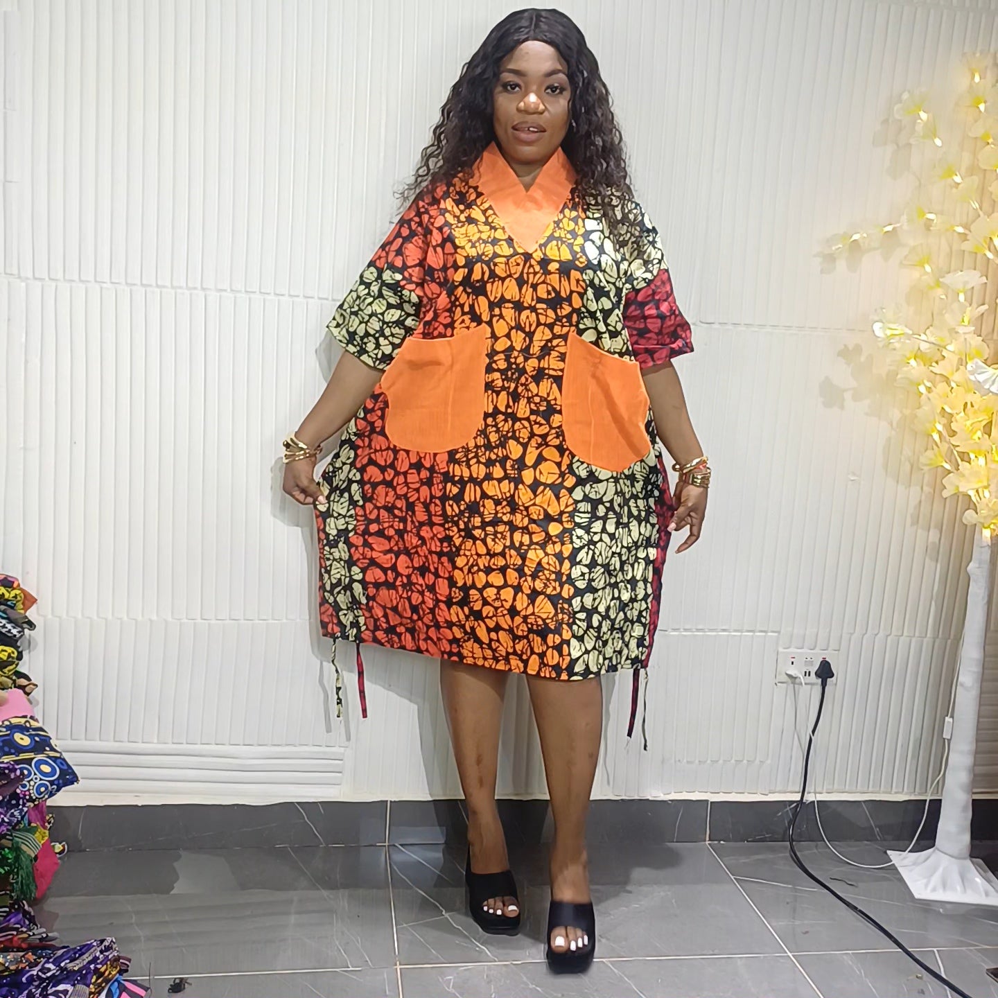 Luxury Ankara with Aso-oke pockets