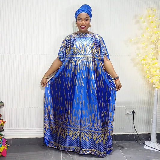 ✨ Luxe Silk Bubu – Royal Blue & Gold Radiance ✨