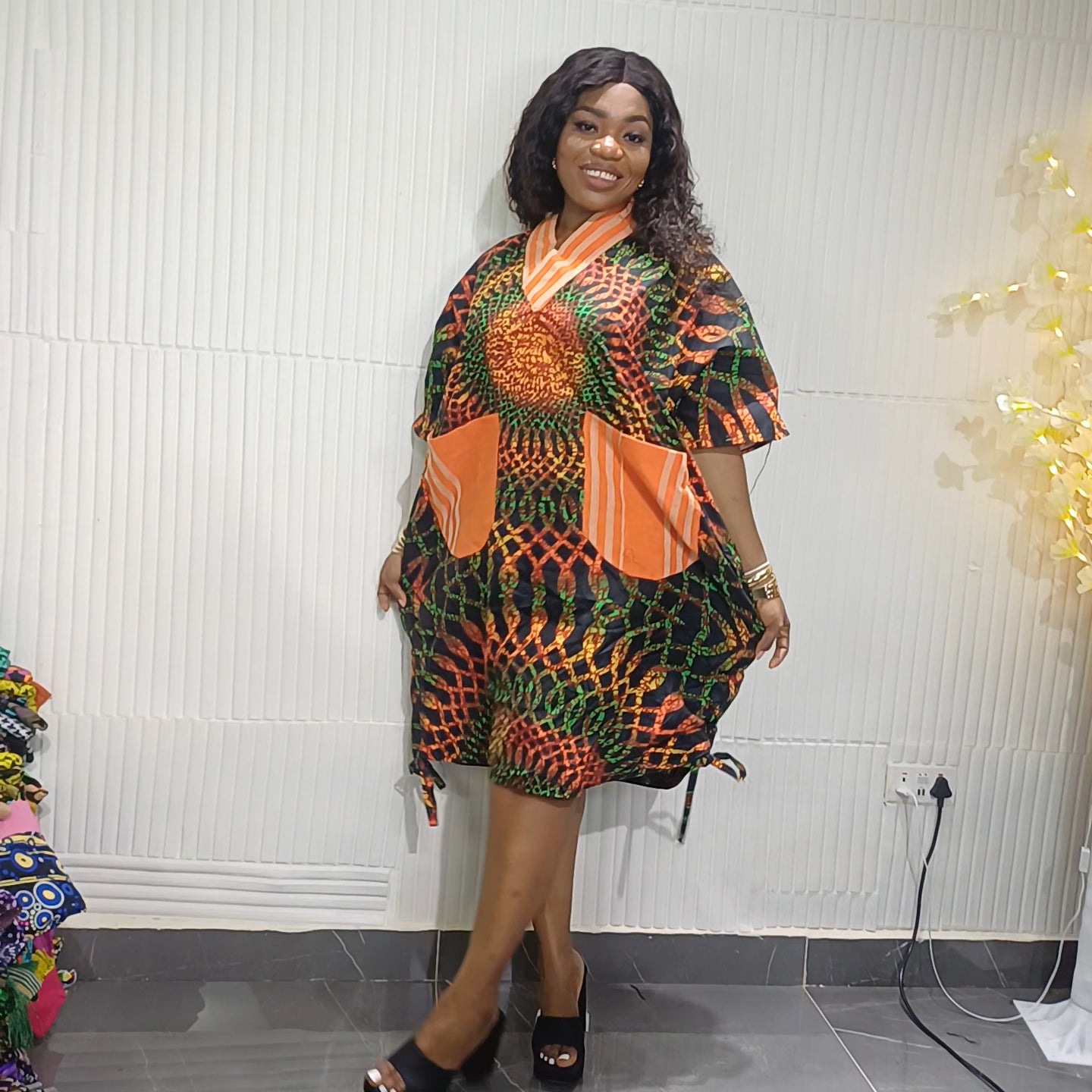 Luxury Ankara with Aso-oke pockets