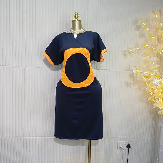 Black & Orange Statement Dress