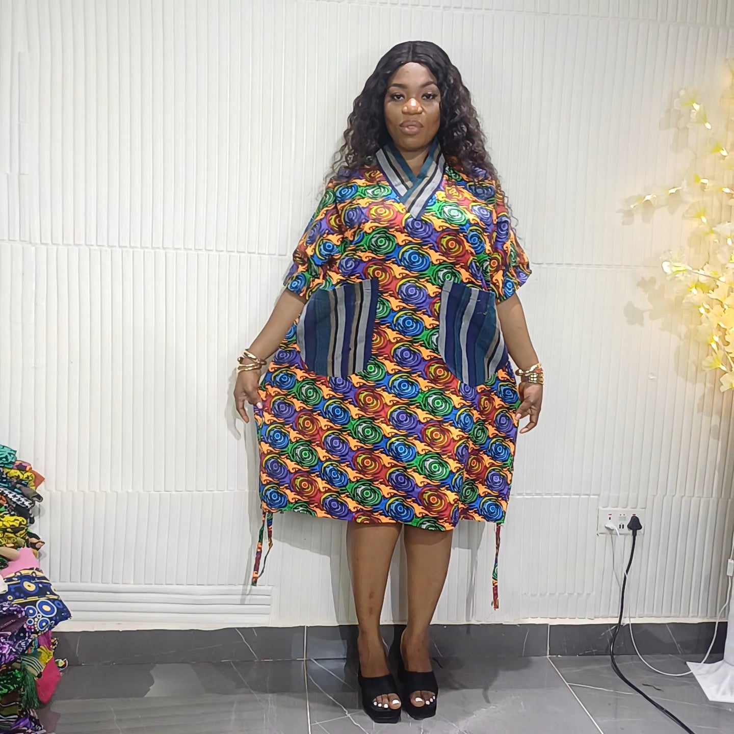 Luxury Ankara with Aso-oke pockets