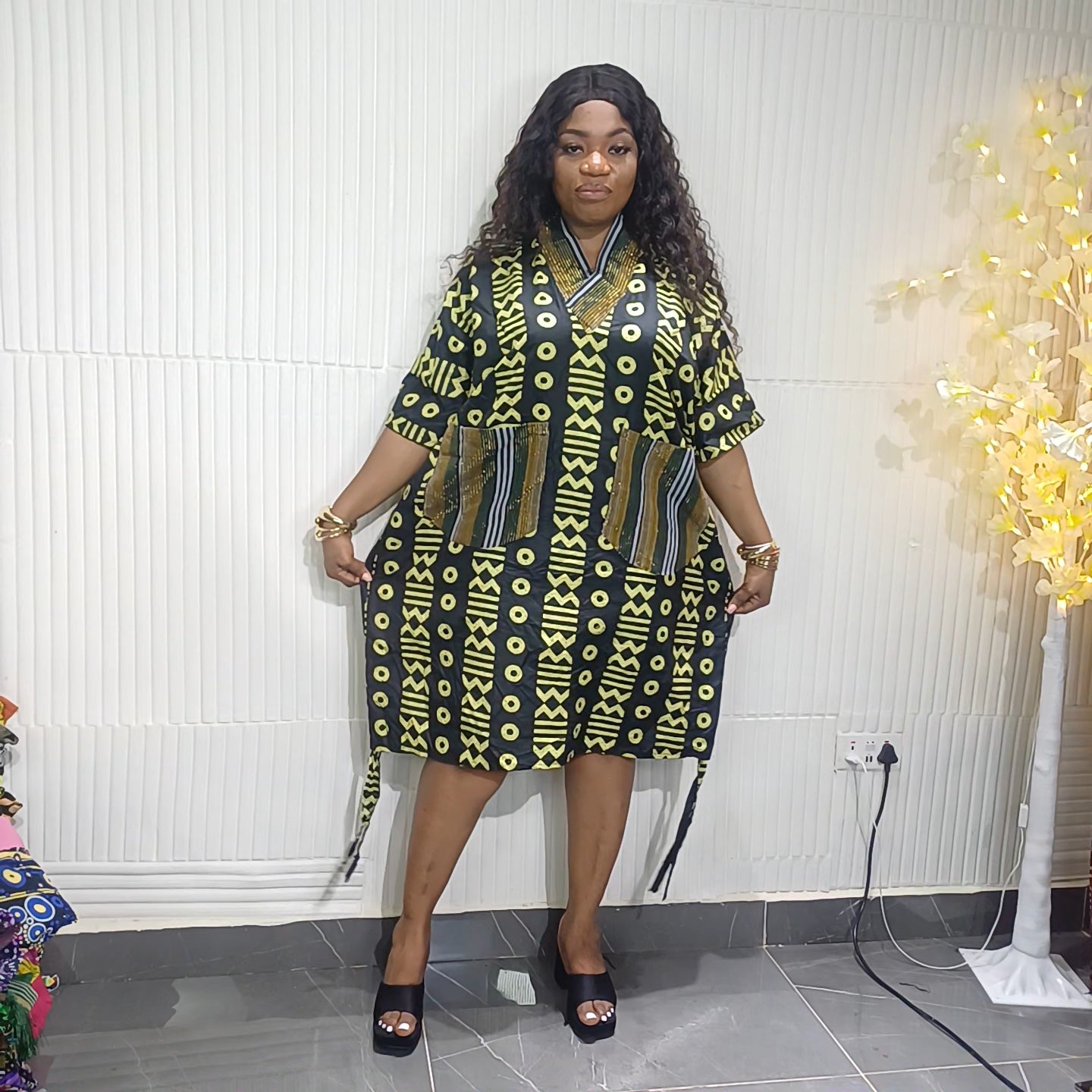 Luxury Ankara with Aso-oke pockets